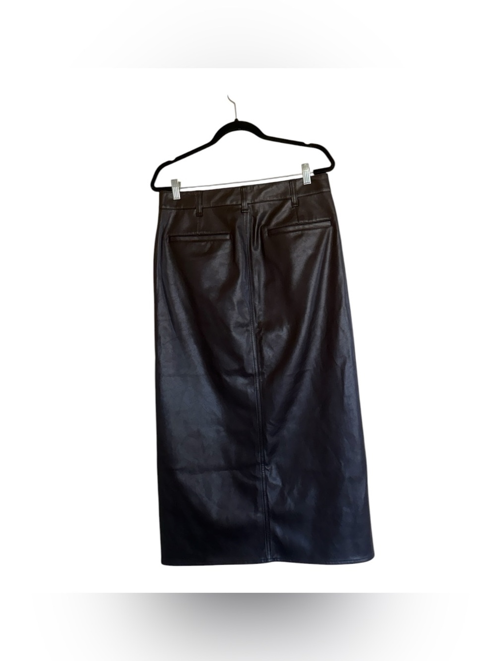 NWT $288 Rag & Bone Rayne Faux Dark brown Leather Skirt Size- 28 - Picture 5 of 9